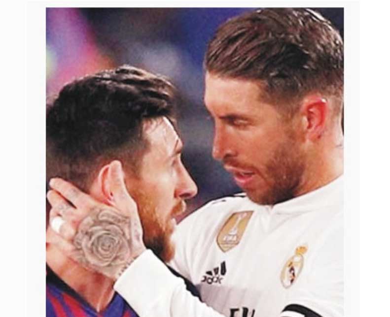 রিয়ালে গেলে মেসিকে নিজের বাসায় রাখবেন রামোস