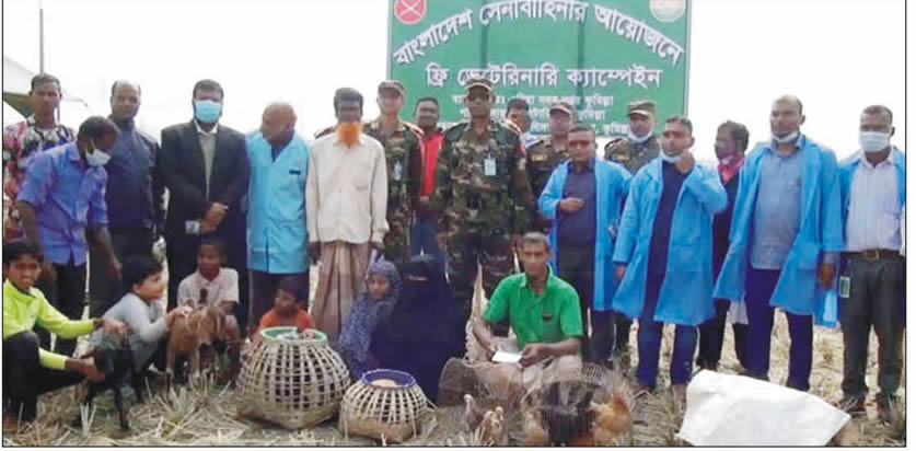 কুমিল্লায় সেনাবাহিনীর ফ্রি ভেটেরিনারী ক্যাম্পেইন 