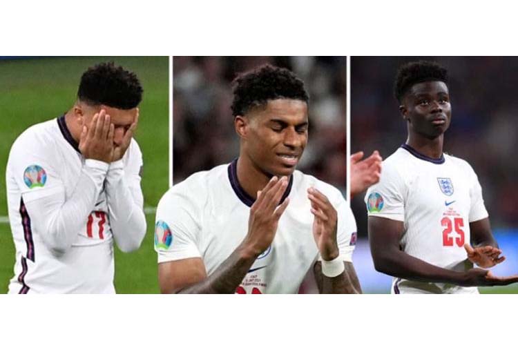 পেনাল্টি মিস করে বর্ণবাদের শিকার তিন ইংলিশ ফুটবলার পেনাল্টি মিস করে বর্ণবাদের শিকার তিন ইংলিশ ফুটবলার
