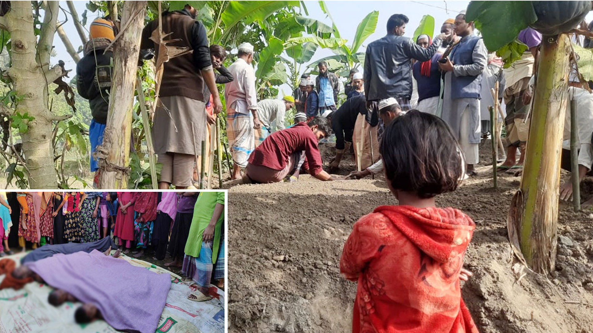 বাড়ির জন্য কেনা জমিতে বিদ্যুৎস্পৃষ্টে মারা যাওয়া একই পরিবারের ৪ জনের কবর