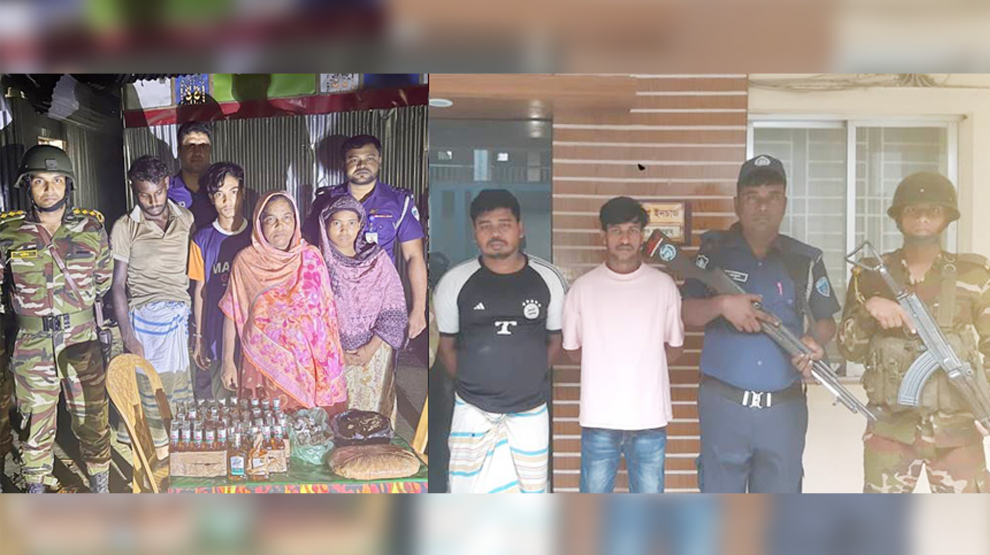 বুড়িচংয়ে যৌথ বাহিনীর অভিযানে মাদকসহ আটক ৫