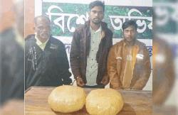  দেবিদ্বারে গাঁজাসহ স্বেচ্ছাসেবক দলের নেতা ও তার দুই  সহযোগী গ্রেফতার 