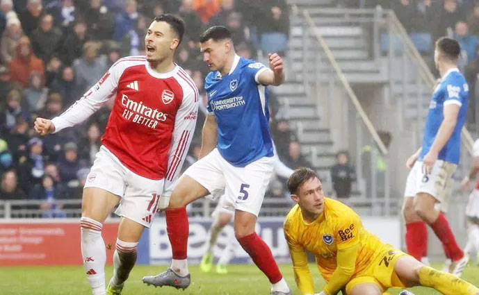  মার্টিনেল্লির হ্যাটট্রিকে চতুর্থ রাউন্ডে আর্সেনাল