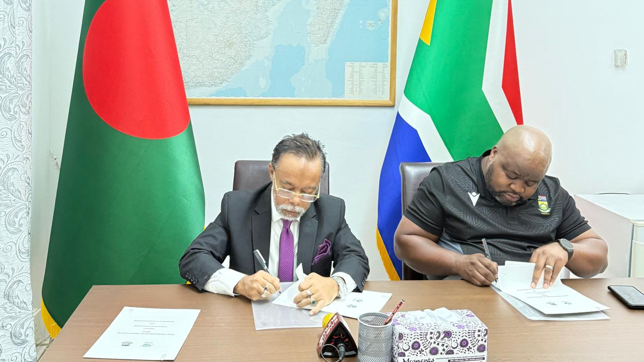  ক্রিকেটীয় উন্নয়নে বাংলাদেশ ও দক্ষিণ আফ্রিকার চুক্তি স্বাক্ষর
