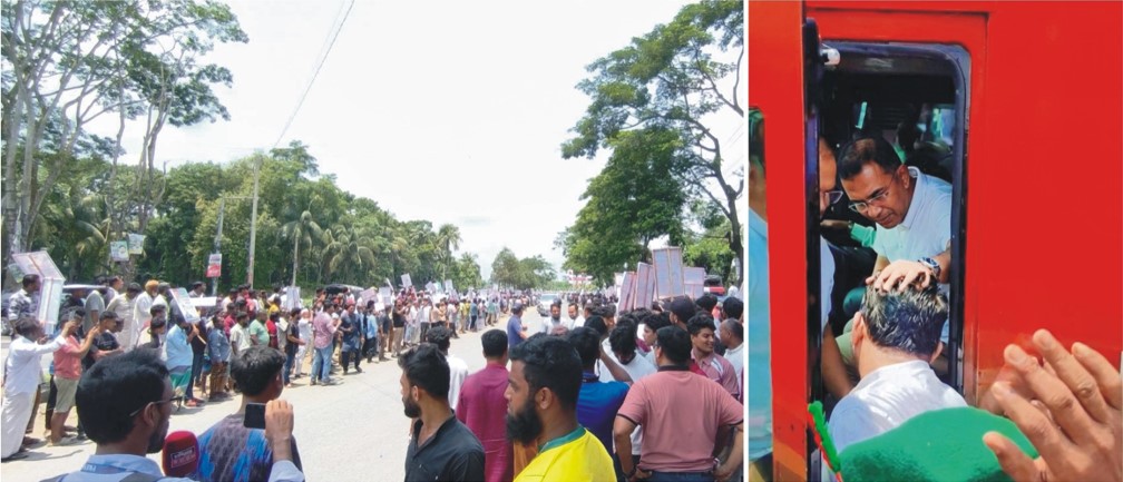  চান্দিনায় গাড়িবহর থামিয়ে স্বতন্ত্র এমপির মাথায় হাত  বুলিয়ে দিলেন প্রধানমন্ত্রী