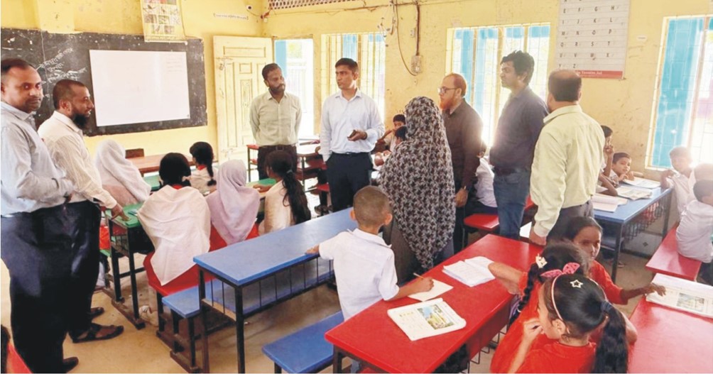 চৌদ্দগ্রামের একমাত্র মডেল  সরকারি প্রাথমিক বিদ্যালয় পরিদর্শন করলেন ইউএনও 