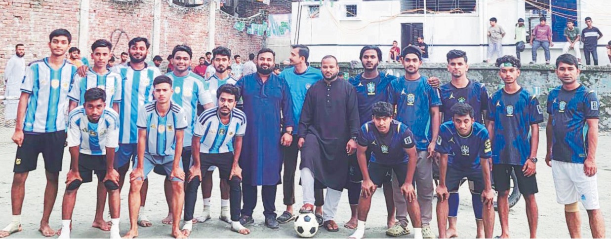  মাদকের বিরুদ্ধে সচেতনতায় প্রীতি  ফুটবল ম্যাচ 