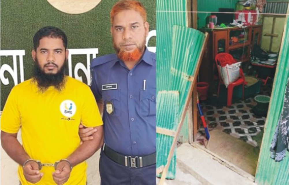   চান্দিনায় দরজা ভেঙ্গে সিএনজি  চালককে ধরে আনে পুলিশ 