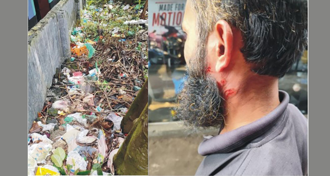  ময়লা-আবর্জনার ফেলানোর  প্রতিবাদ করায় হামলা