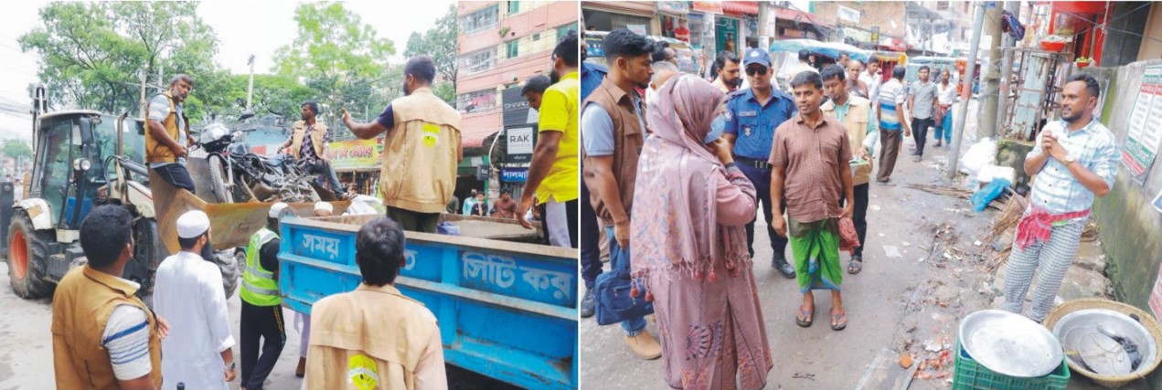রানীর বাজারে অবৈধ দখল উচ্ছেদে মোবাইল কোর্ট