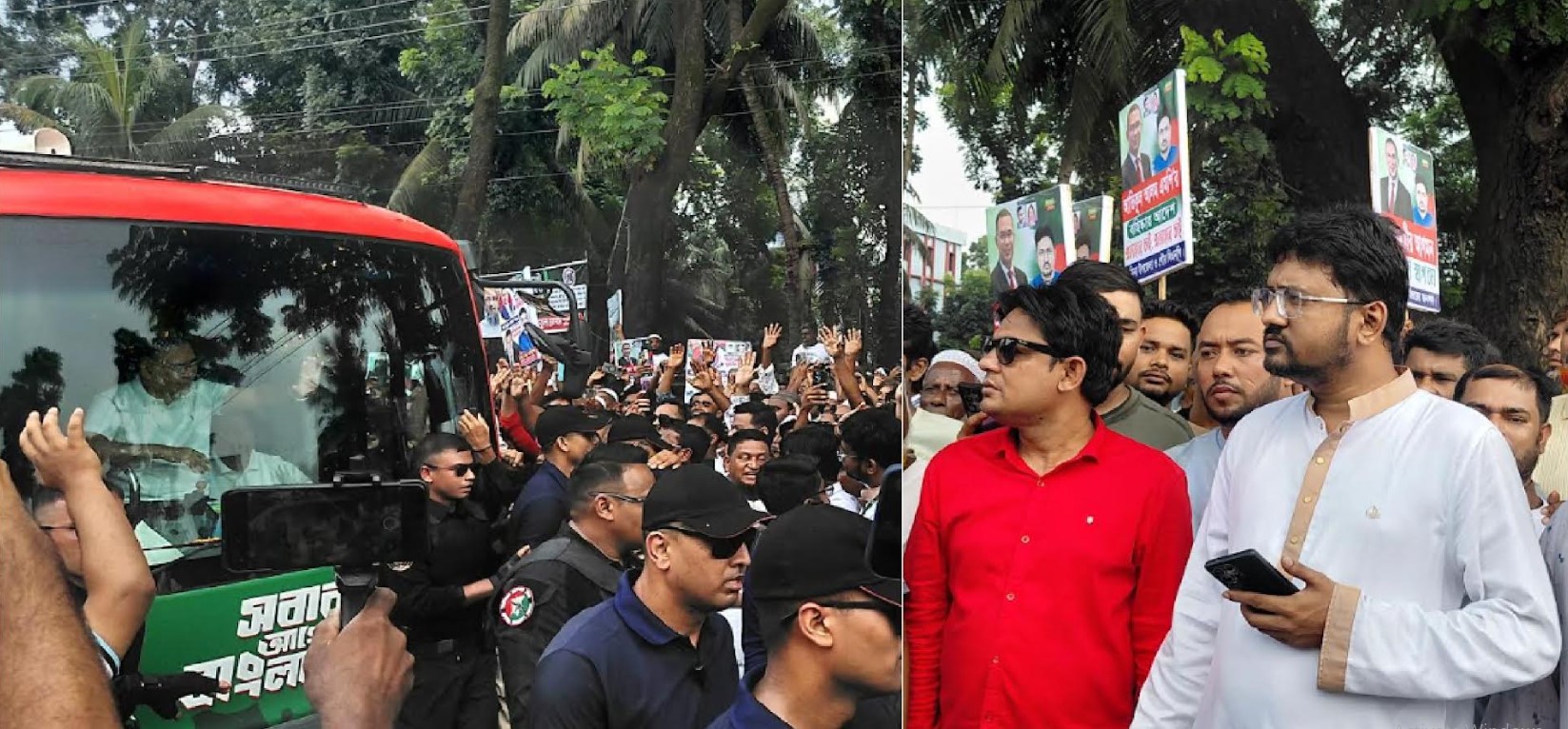  চান্দিনায় প্রধানমন্ত্রীকে পৃথকভাবে স্বাগত জানান রেদোয়ান ও শাওন সমর্থিত নেতা-কর্মীরা 