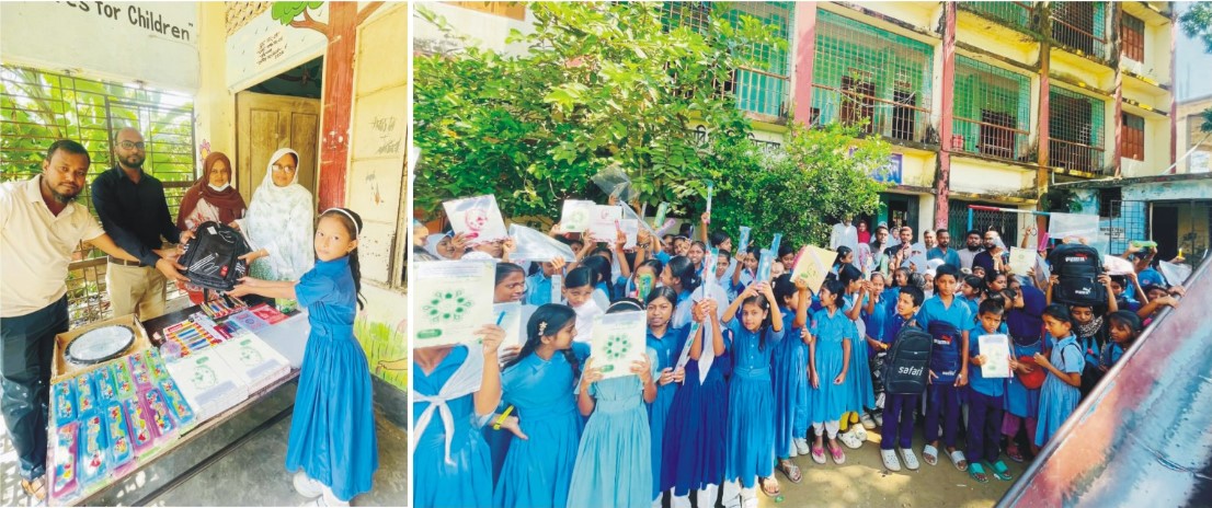 কুমিল্লায় বখশীয়া  যুব ফোরামের শিক্ষা সামগ্রী বিতরণ