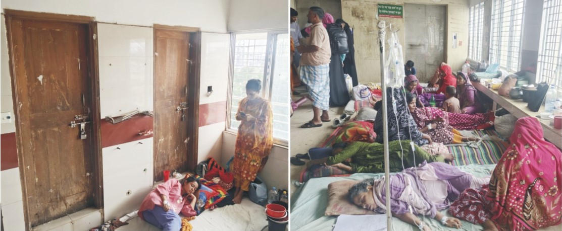  টয়লেটের সামনে রোগীর চিকিৎসা !