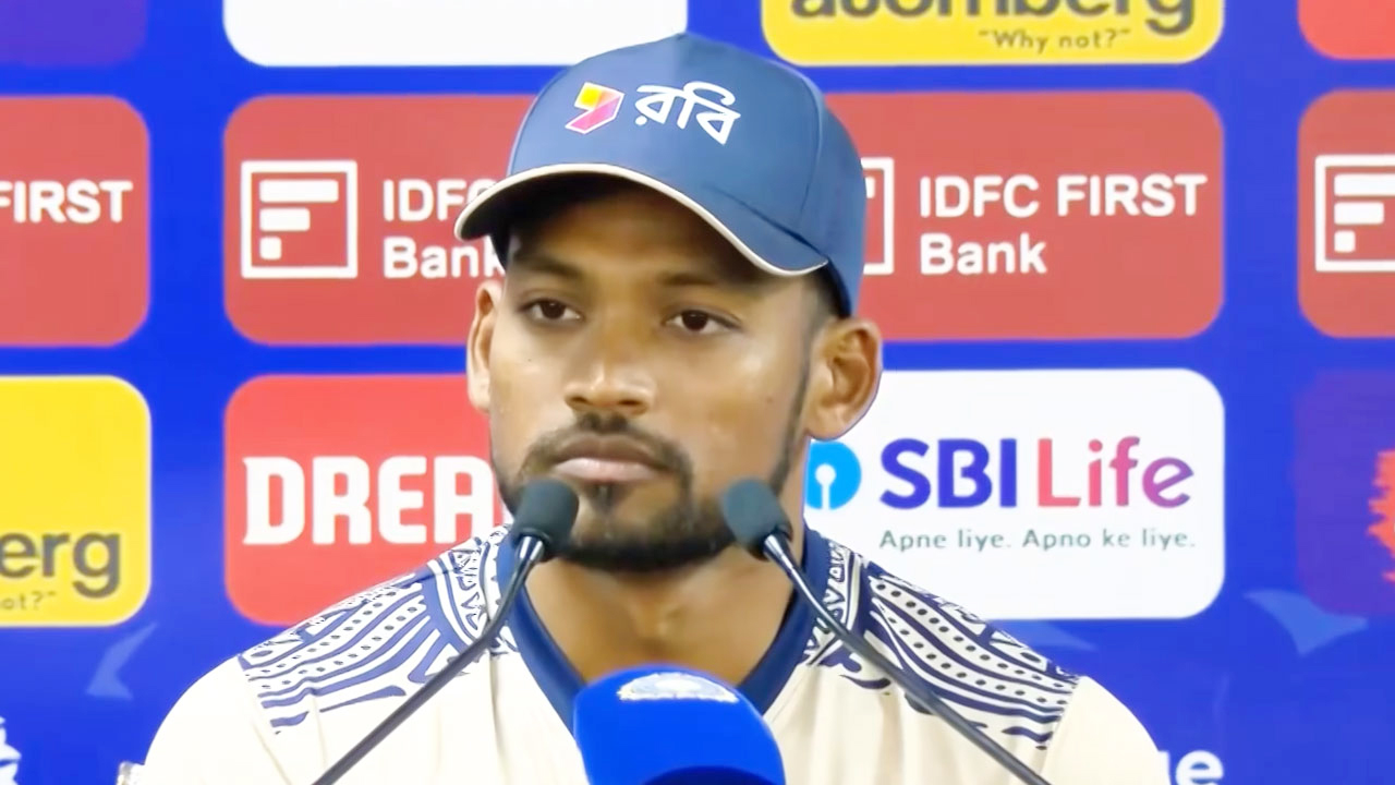 তাইজুলের বোলিং নয়, বাংলাদেশের ব্যাটিংয়েই দোষ দেখছেন শান্ত