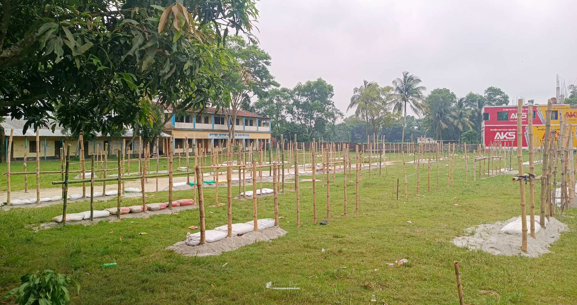 নির্দেশনা অমান্য করে কুমিল্লায় স্কুল মাঠে কোরবানির পশুর হাট