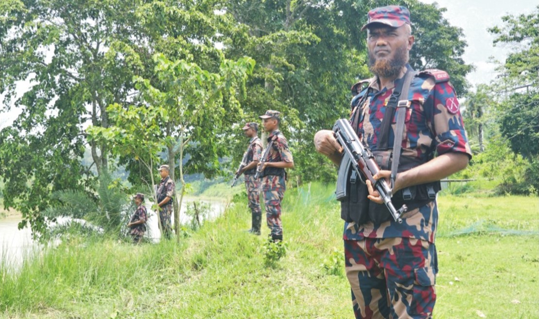সীমান্তে সর্তক বিজিবি 