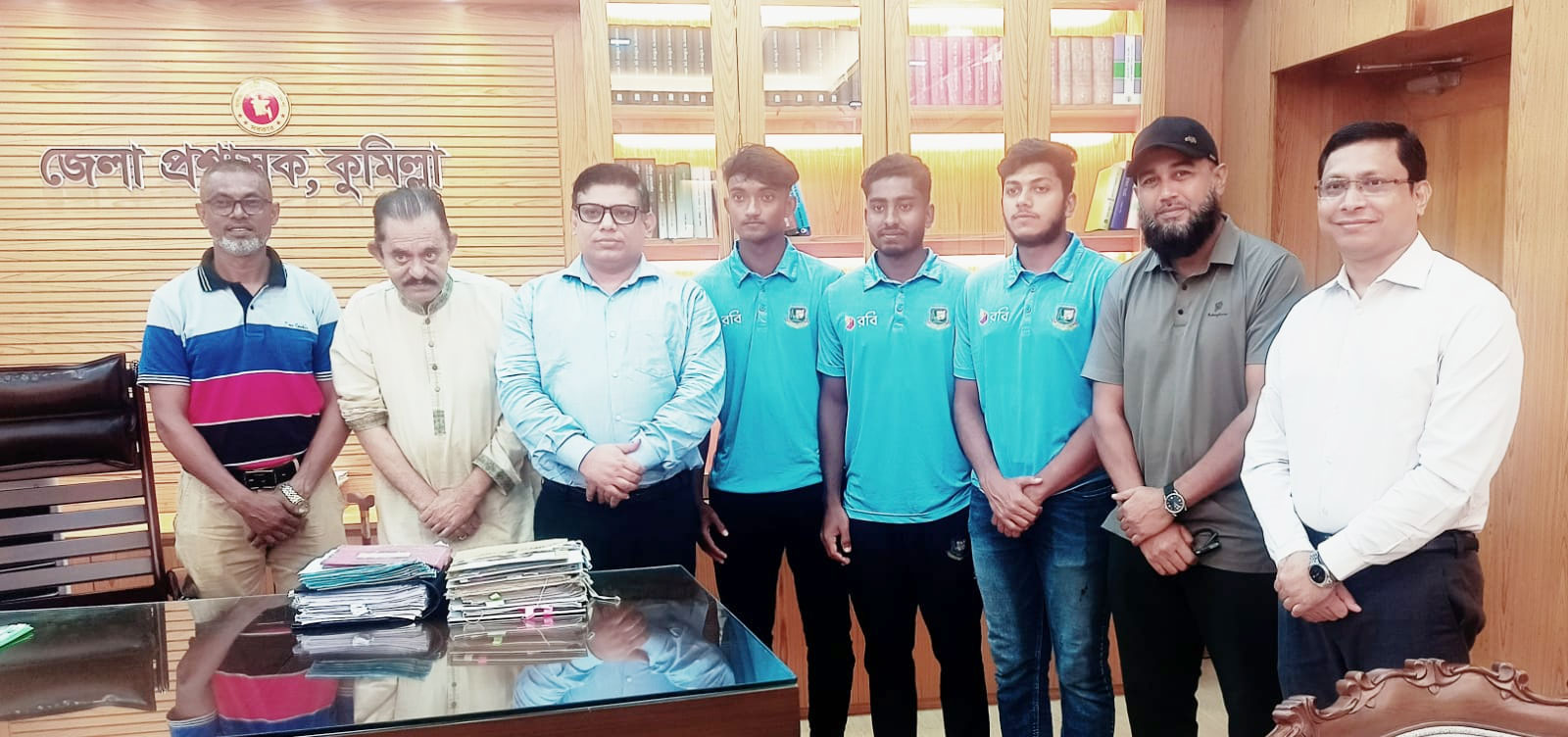সানজিদ মজুমদার মূল দলে সুযোগ পাওয়াতে জেলা প্রশাসকের শুভেচ্ছা