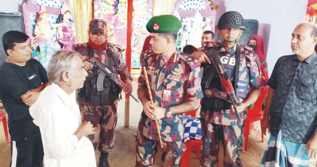    কুমিল্লার সীমান্তের  ১৬১ টি পূজা মণ্ডপের নিরাপত্তায় বিজিবি