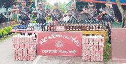 ককশীট-কলাগাছে  বাঁধা মাদক জব্দ