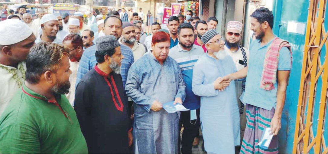   কুমিল্লা-৬আসনে জামায়াতের প্রার্থী কাজী দ্বীন মোহাম্মদের গণসংযোগ