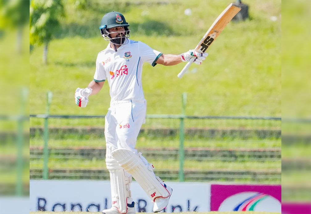   জয়ের সেঞ্চুরি, সাদমান-মুমিনুলের ফিফটিতে বাংলাদেশের দিন