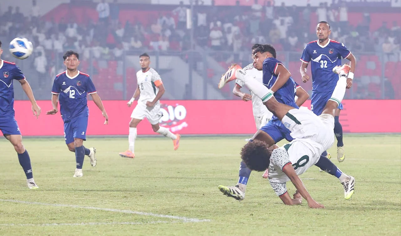  শেষ মুহূর্তের গোলে বাংলাদেশের জয় কেড়ে নিল নেপাল