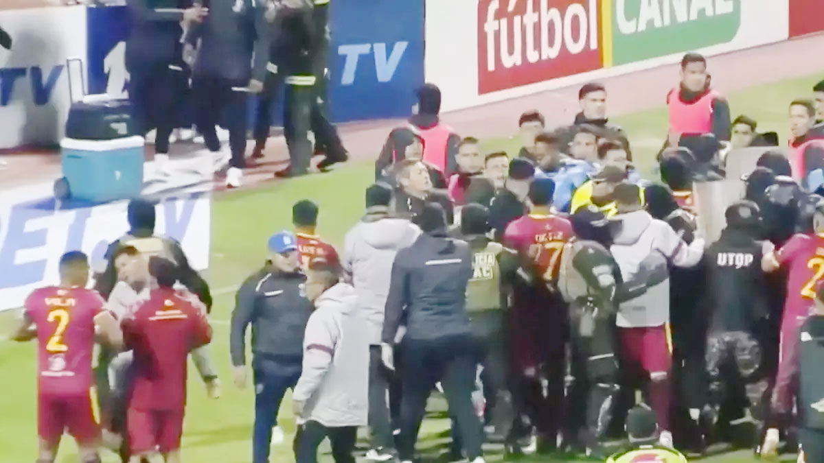 ফুটবল ম্যাচে ব্যাপক মারামারি, ১৭ লাল কার্ড